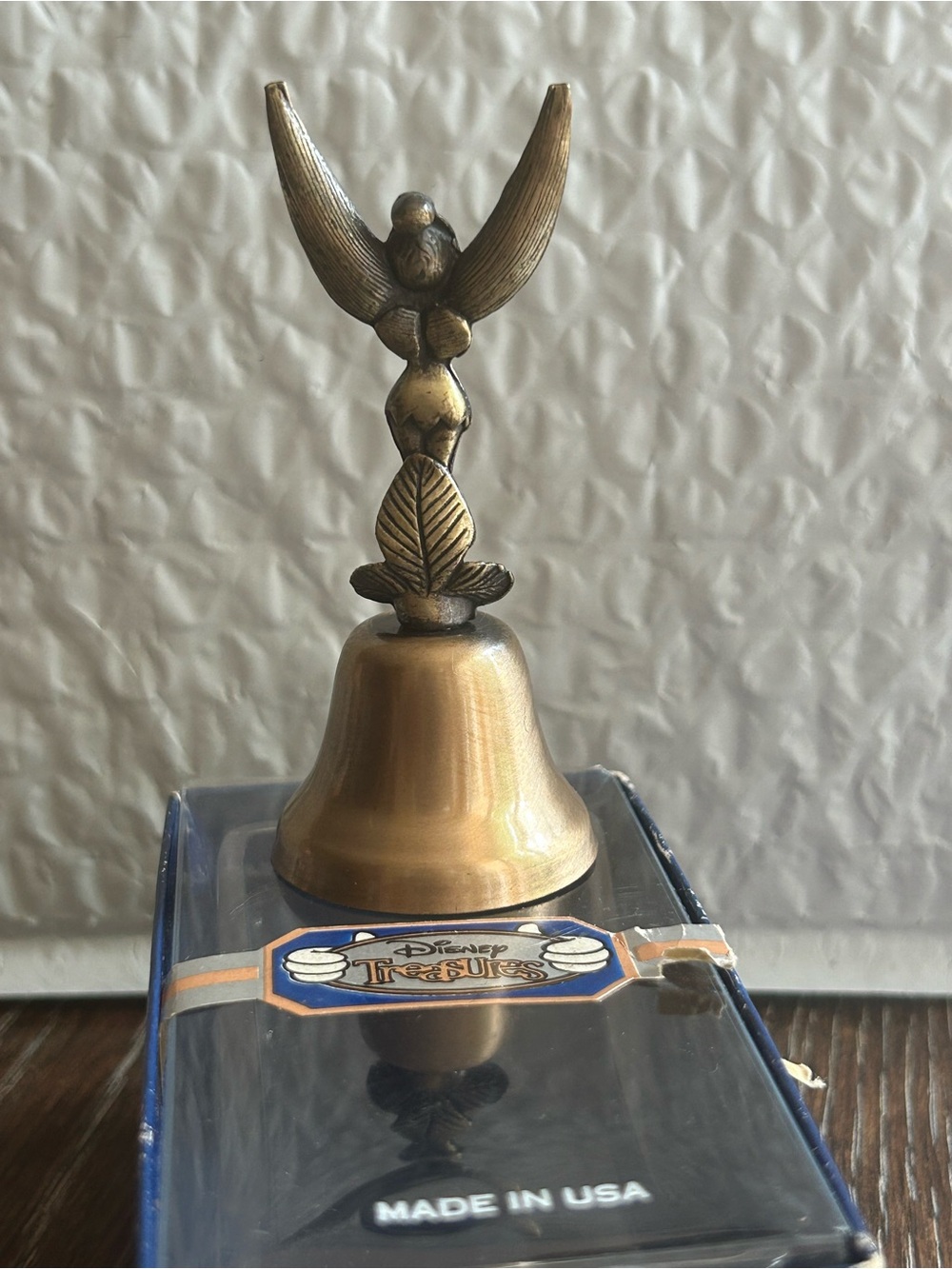 Vintage Disney Brass Tinker Bell /Bell in original box - collectible - Picture 3 of 6